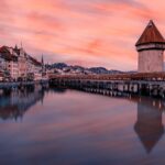 europe, switzerland, lucerne, city, architecture, building, nature, flow, sunset, to travel, photo